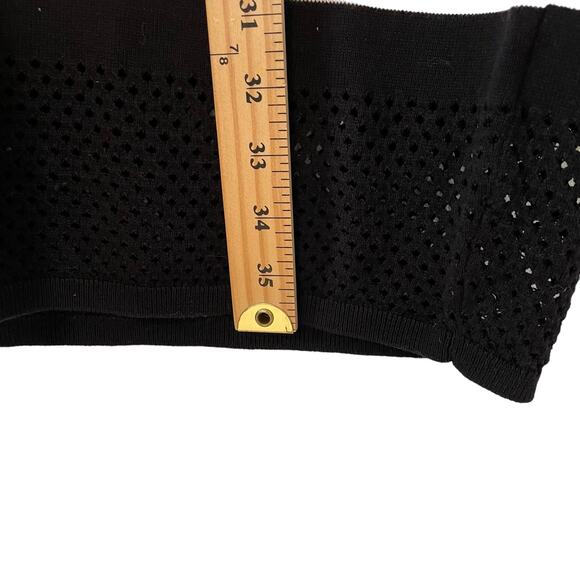 Trina Turk Dress Black White Stripe Bodycon Short Sleeve M NWT - Picture 5 of 6